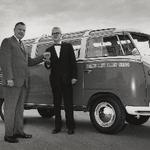 1960's person handing over keys to van